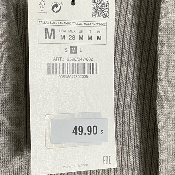 NWT ZARA COWL NECK SWEATER HOODIE WITH FRONT DRAWSTRINGS SIZE MEDIUM - Picture 5 of 10